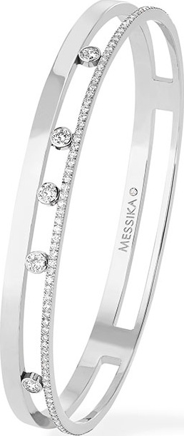 Messika Move Diamond Bangle in 18K White Gold