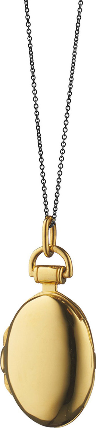Monica Rich Kosann 18k Gold Petite Anna Locket Necklace