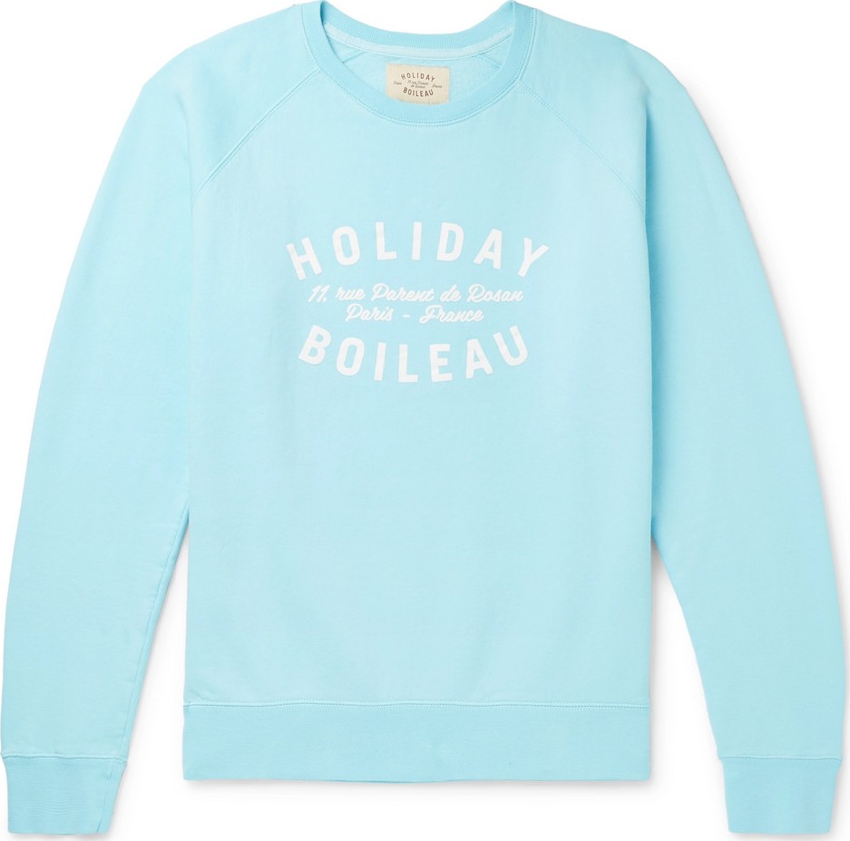 Holiday Boileau Logo-Print Fleece-Back Cotton-Jersey Sweatshirt