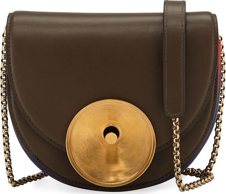 Marni Metal Disk Leather Saddle Bag