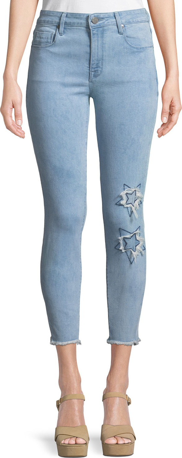 Parker Smith Ava Appliqué Skinny Ankle Jeans