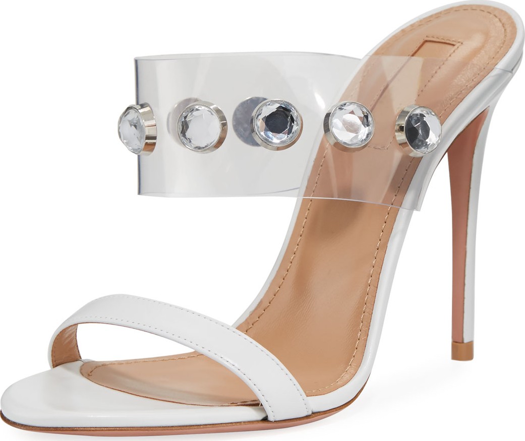 Aquazzura Galaxy Embellished Slide Sandal