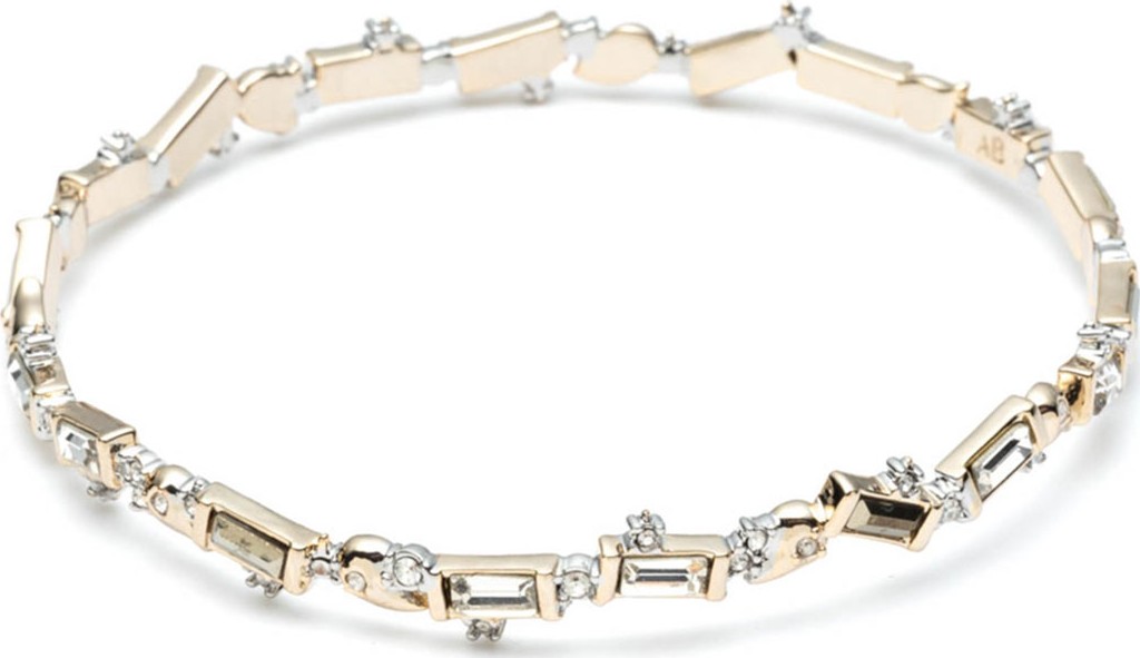 Alexis Bittar Pyrite & Crystal Baguette Bangle