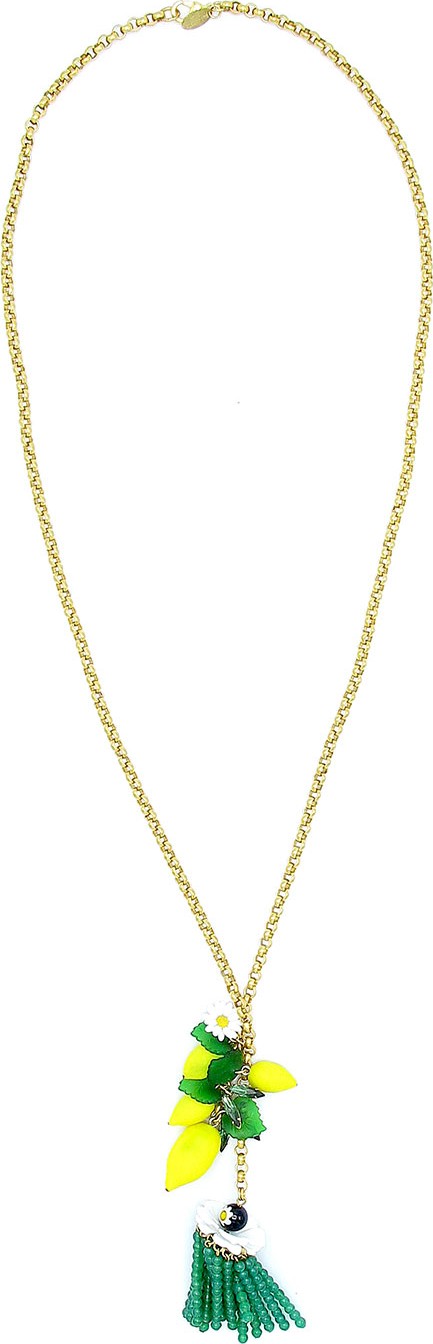 Elizabeth Cole Lemon Pendant Necklace