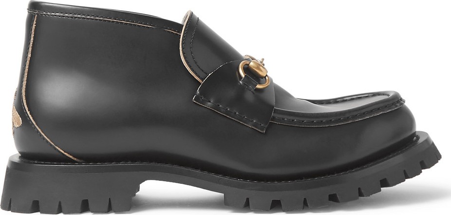 Gucci Django Horsebit Leather Loafers