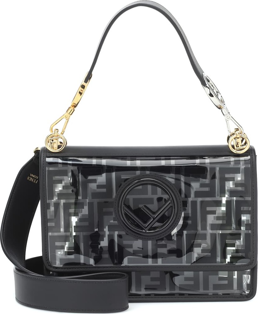 Fendi Kan I F printed PU shoulder bag