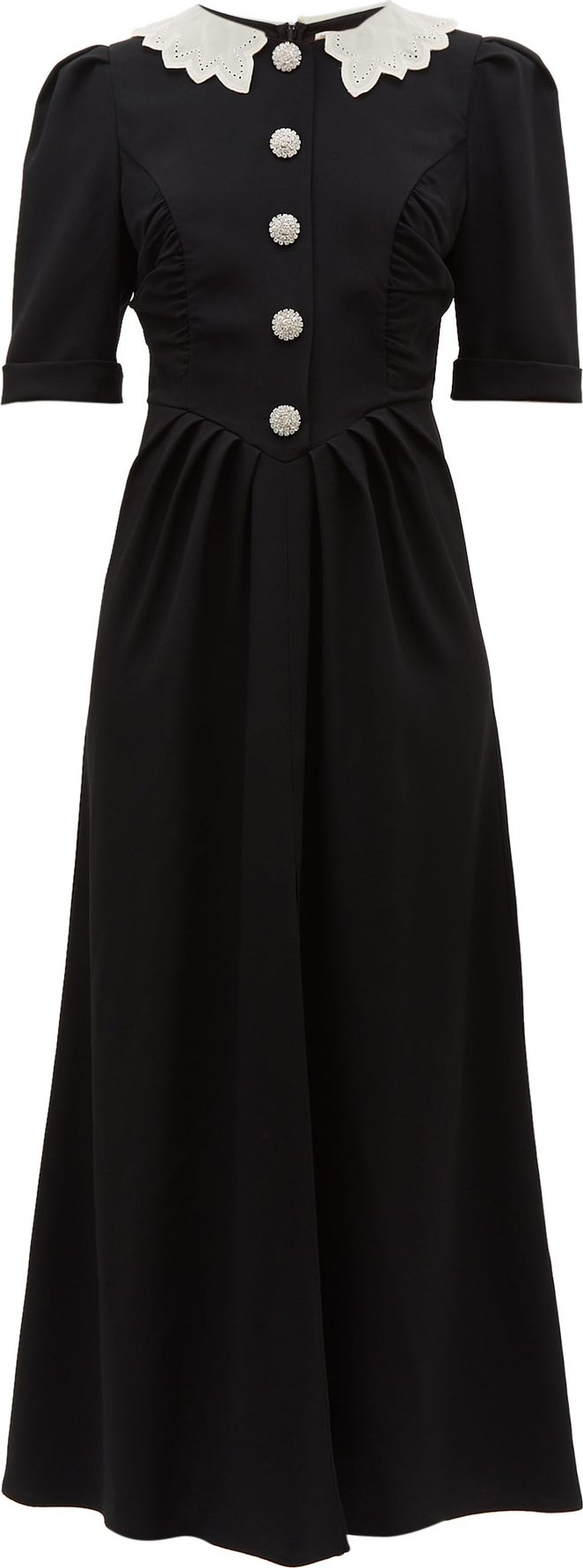 Alessandra Rich Crystal-embellished slit-front dress