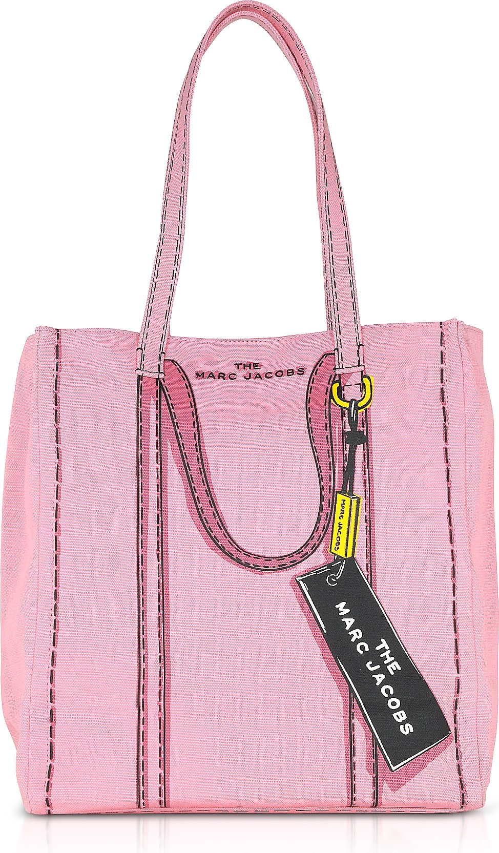 MARC JACOBS Cotton & Linen The Trompe L'oeil Tag Tote 31