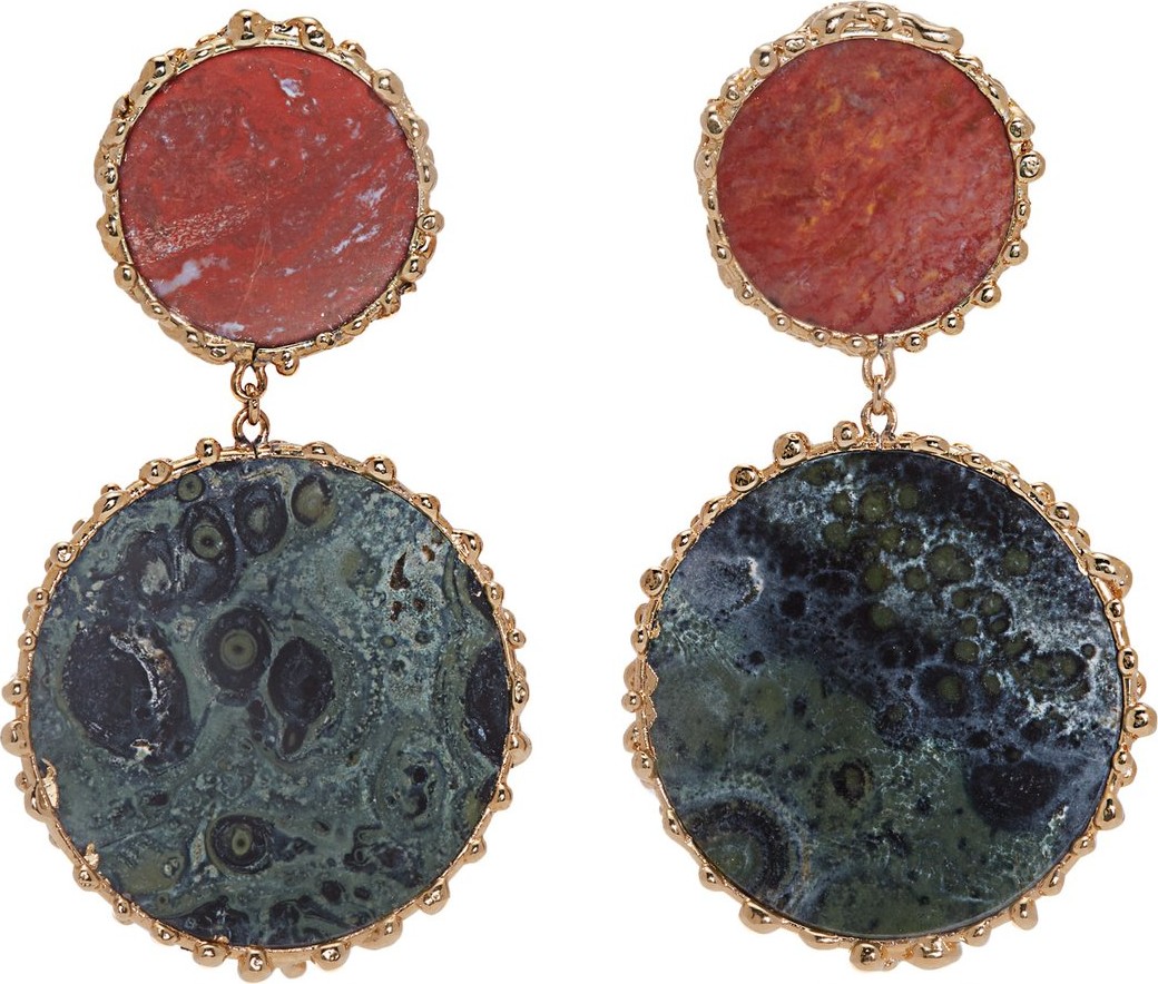 Rosantica Wallace agate clip-on earrings