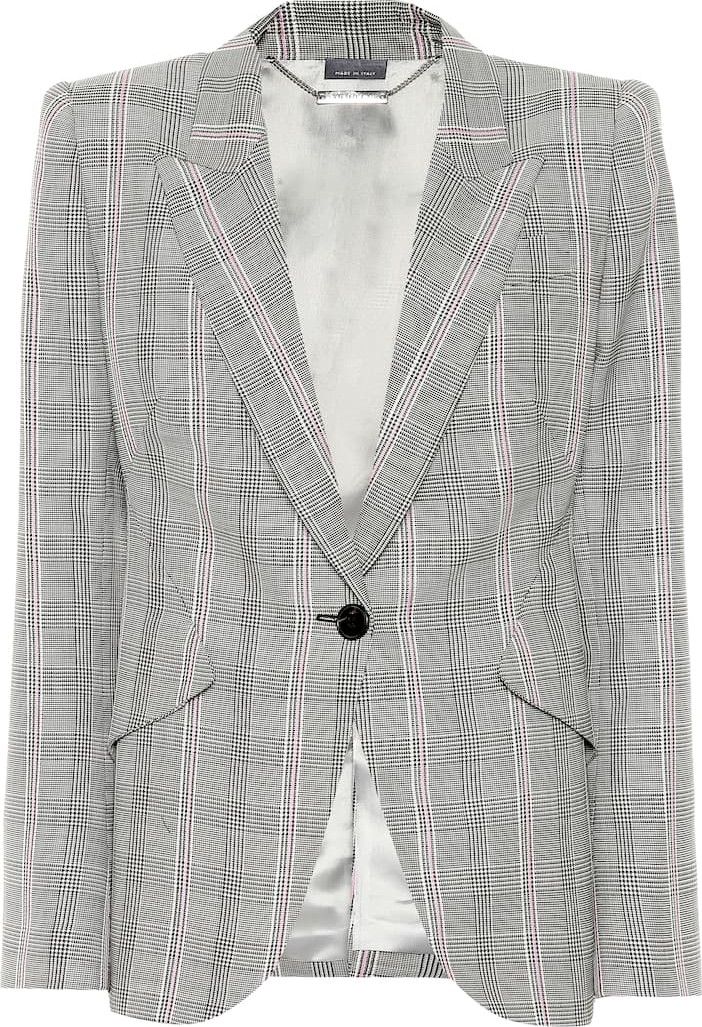 Alexander McQueen Houndstooth wool blazer