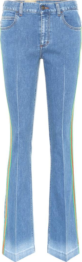 Gucci Web-trim flared jeans