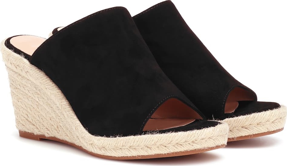 Stuart Weitzman Marbella suede wedge sandals