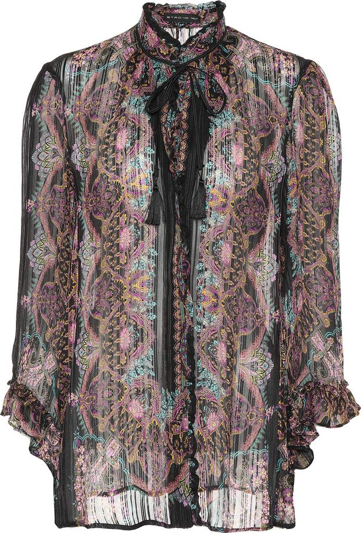 Etro Printed silk blouse