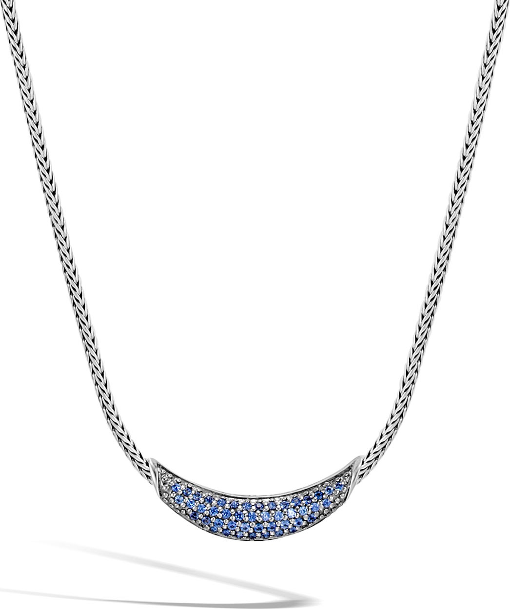 John Hardy Classic Chain Arch Necklace w/ Black Sapphires & Spinel