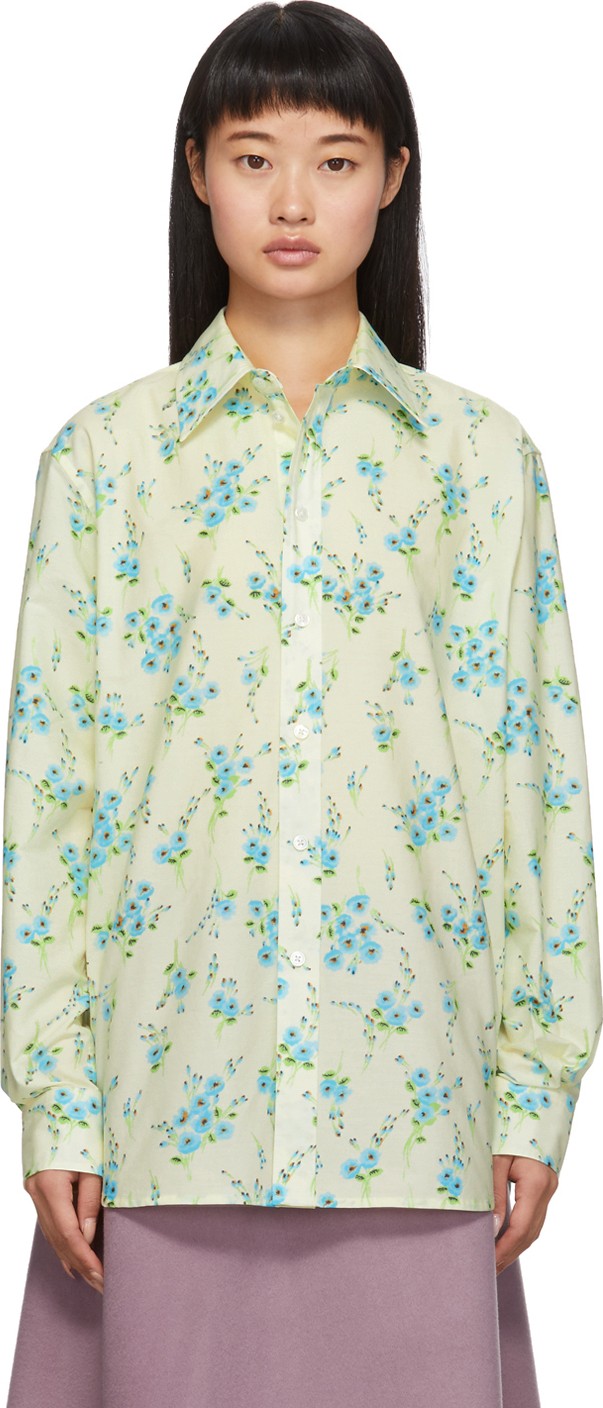 MARC JACOBS Off-White Floral Shirt