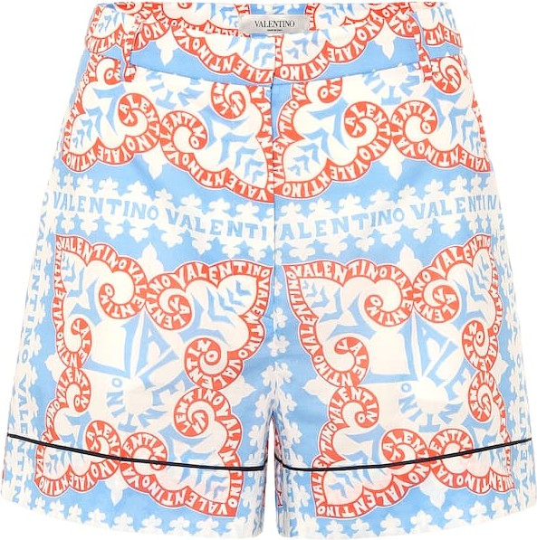 Valentino Exclusive to Mytheresa – Printed high-rise cotton shorts