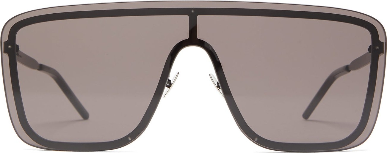 Saint Laurent Mask flat-top metal sunglasses