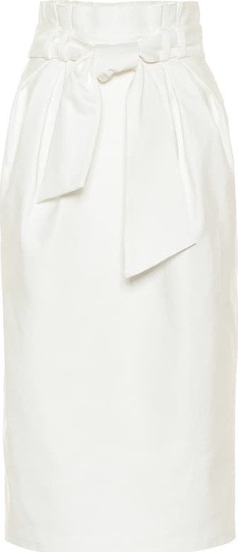 Gabriela Hearst Jordan belted cotton midi skirt