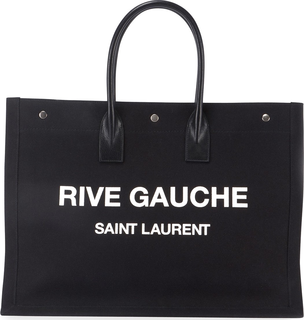 Saint Laurent Rive Gauche Cabas Canvas Tote Bag