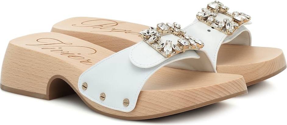 Roger Vivier Viv' Clogs leather sandals