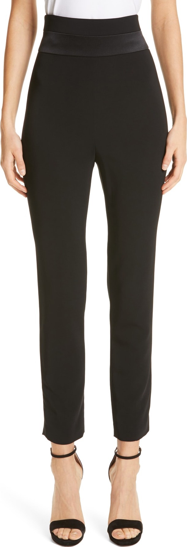 Cushnie High Waist Crop Slim Pants