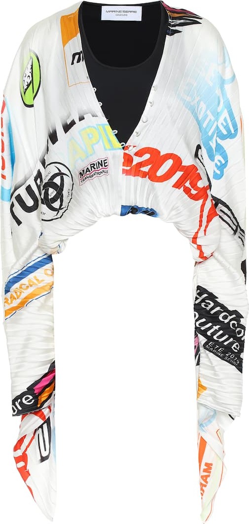 Marine Serre Logo pleated top