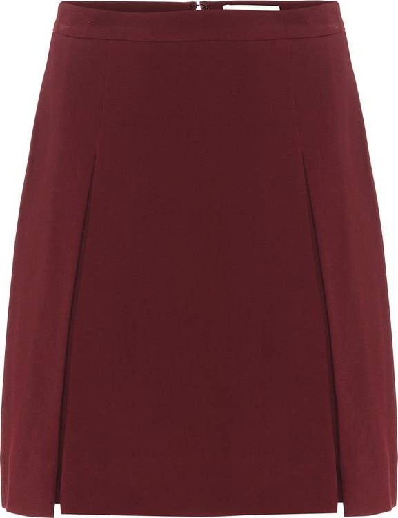 ELIE SAAB Pleated crêpe miniskirt