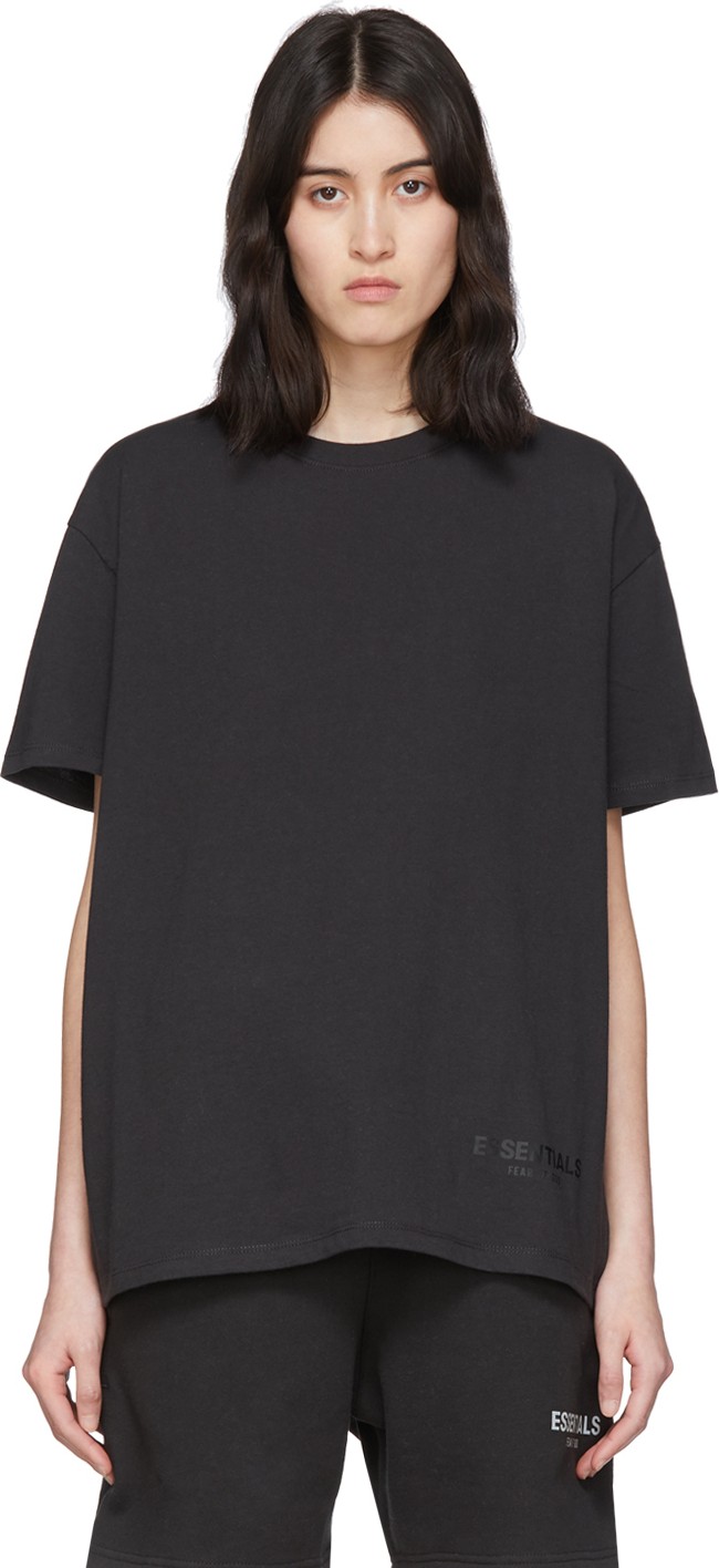 Essentials Black Reflective T-Shirt