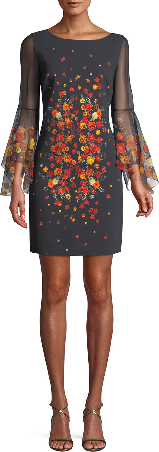 Elie Tahari Esmarella Floral-Print Sheath Dress Elie Tahari Esmarella Floral-Print Sheath Dress