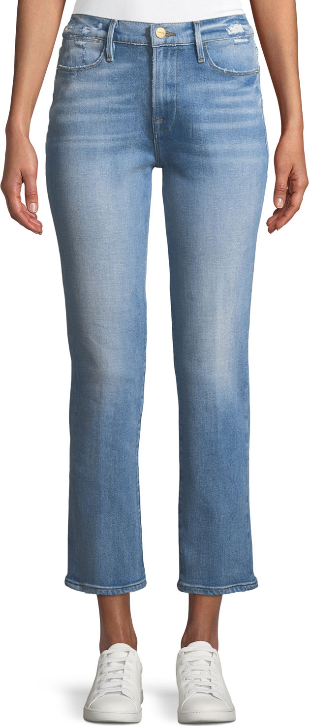 FRAME DENIM Le High Straight-Leg Cropped Jeans