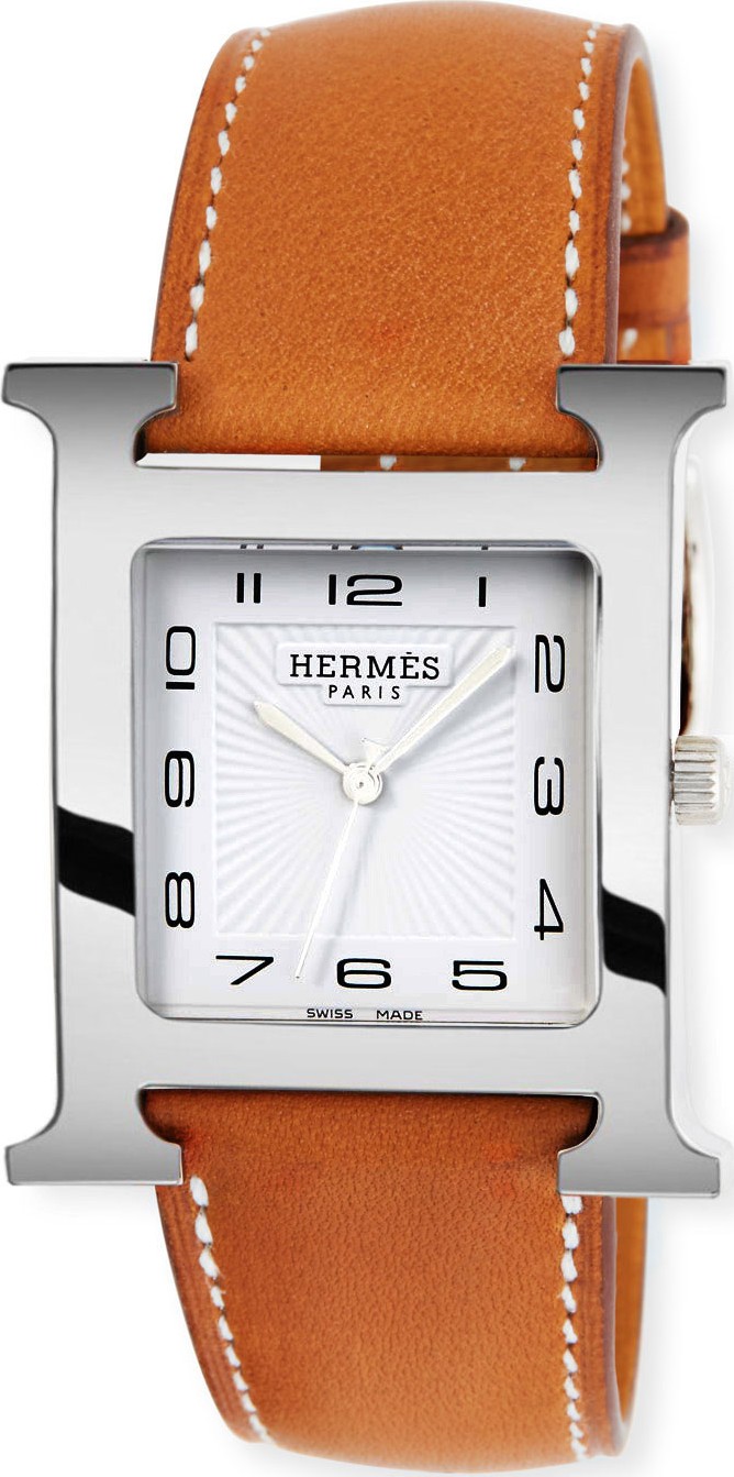 HERMÈS Heure H, Stainless Steel & Leather Strap