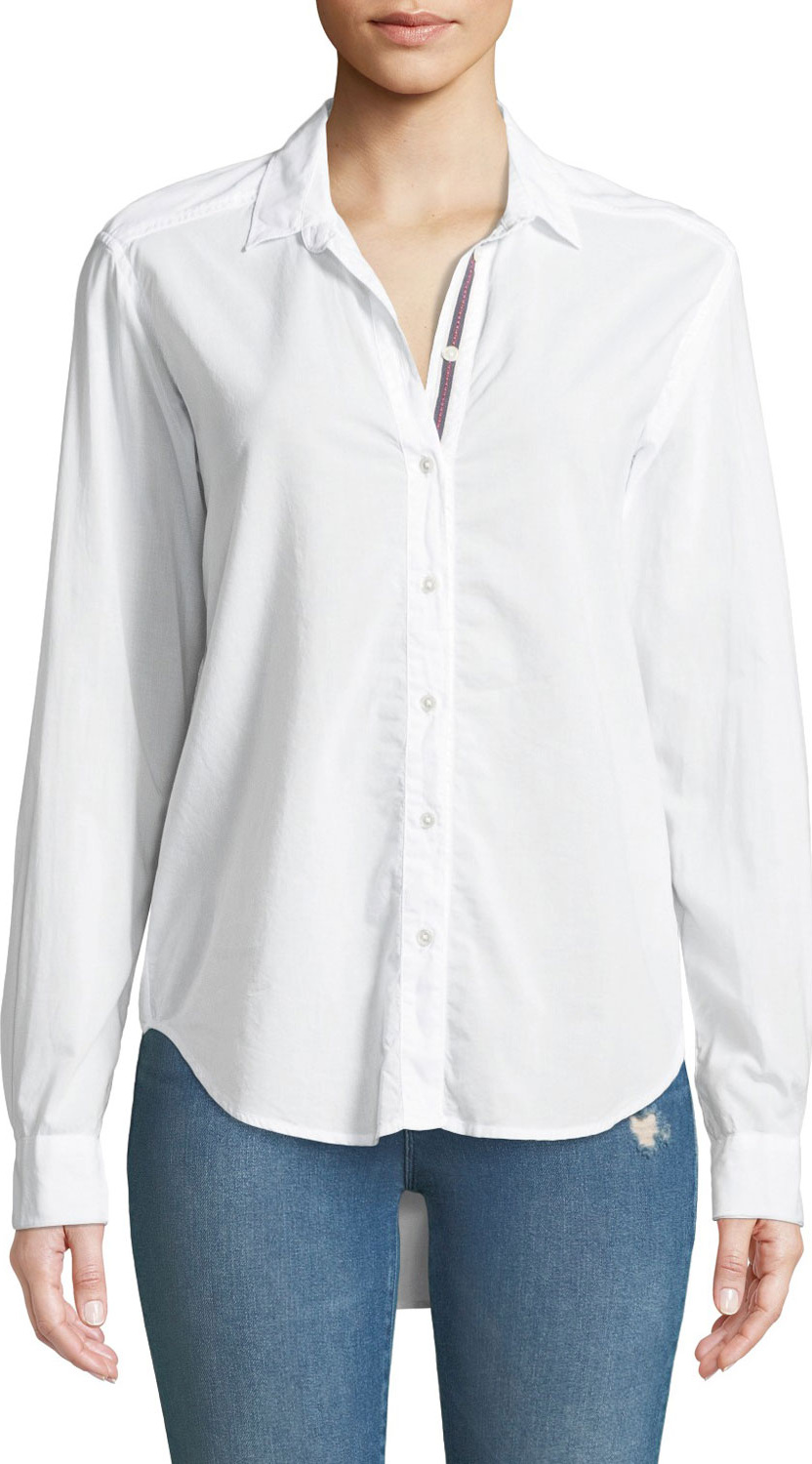 Velvet By Graham & Spencer Candra Button-Front Cotton Top