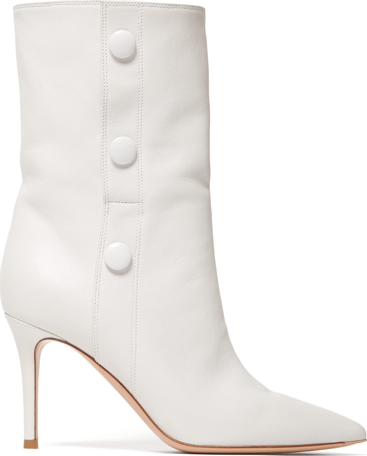 Gianvito Rossi 85 button-detail leather ankle boots
