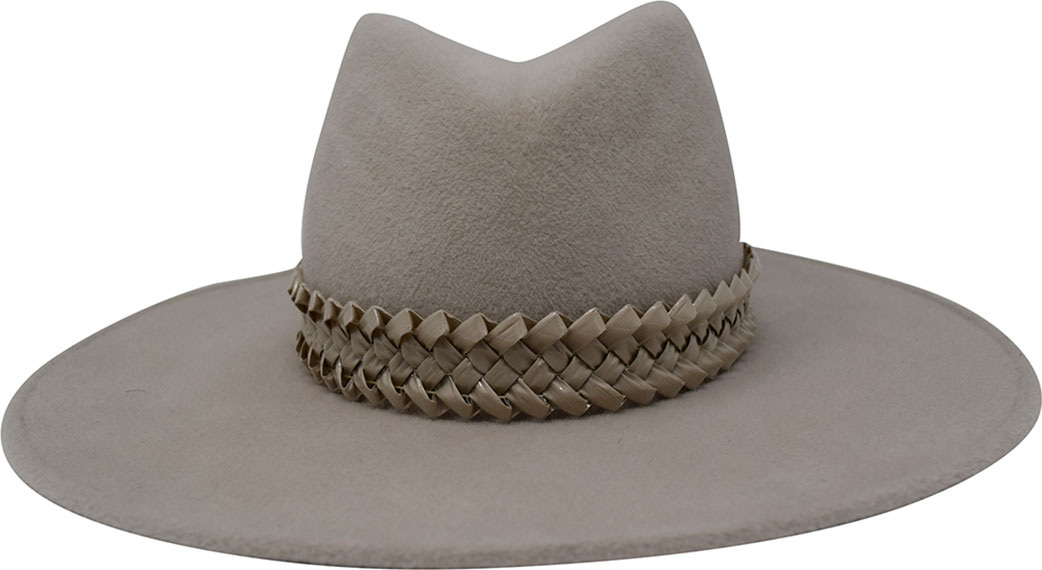 Gigi Burris Jeanne Felt Panama Hat w/ Racello Braid Band