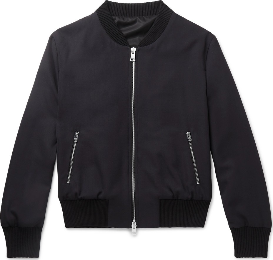 AMI Slim-Fit Wool Bomber Jacket
