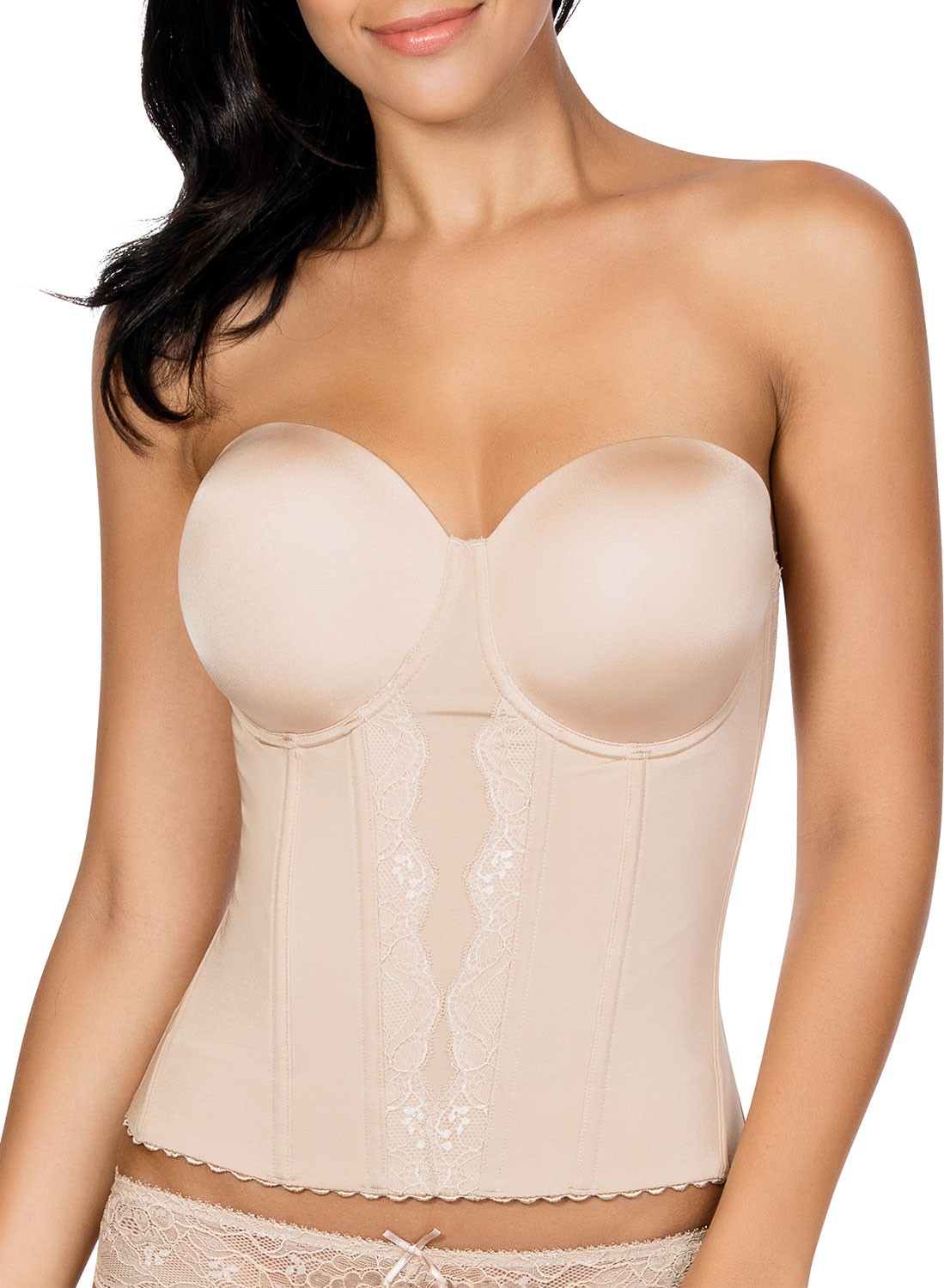 Parfait Elissa Full-Cup Low-Back Bustier, European Nude