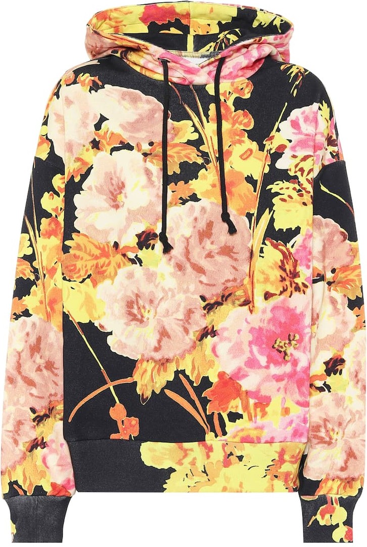 Dries Van Noten Floral cotton hoodie