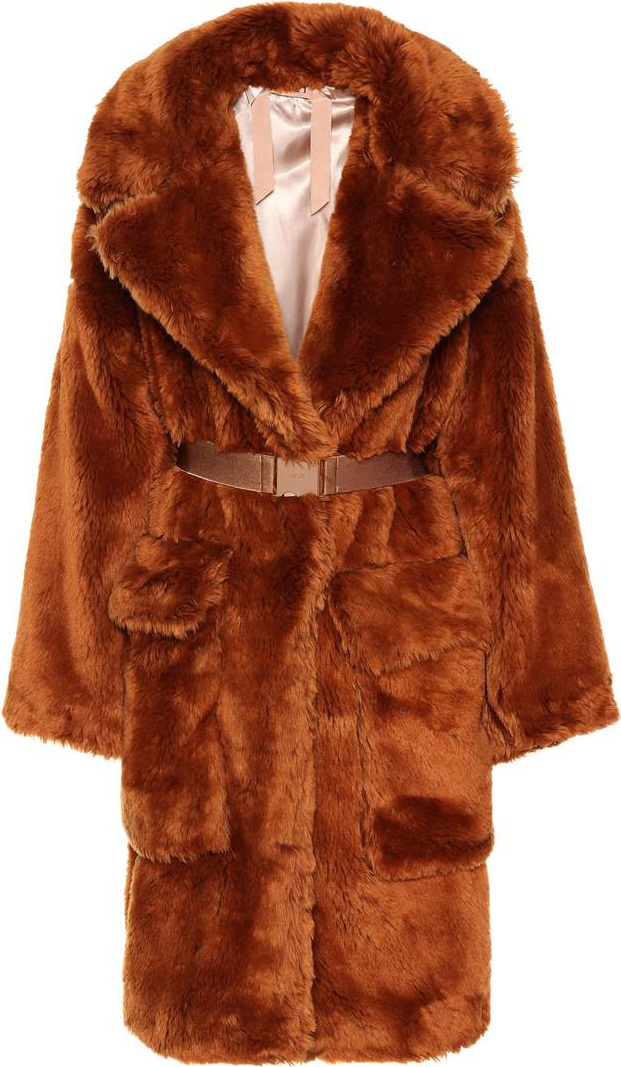 N°21 Belted faux fur coat