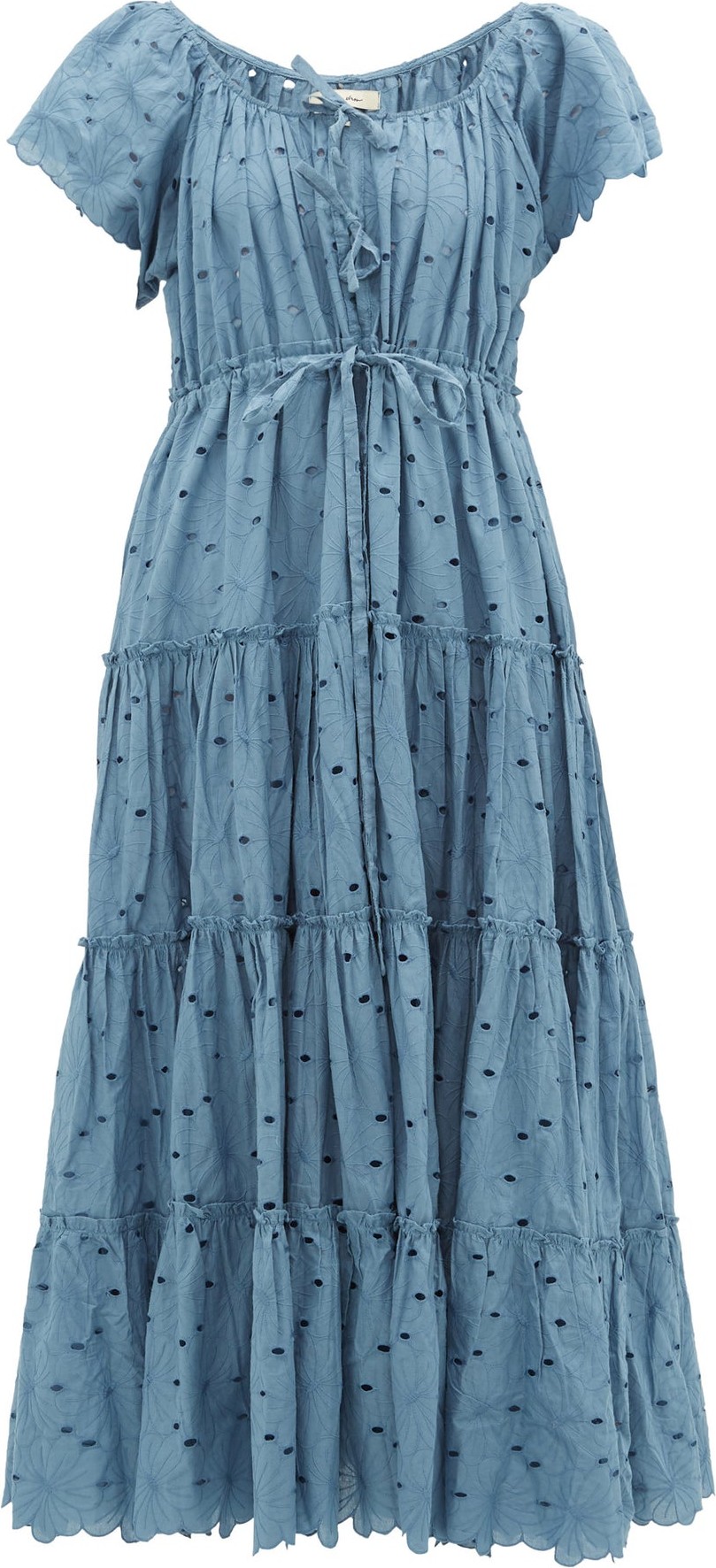 Innika Choo Tiered broderie-anglaise cotton dress