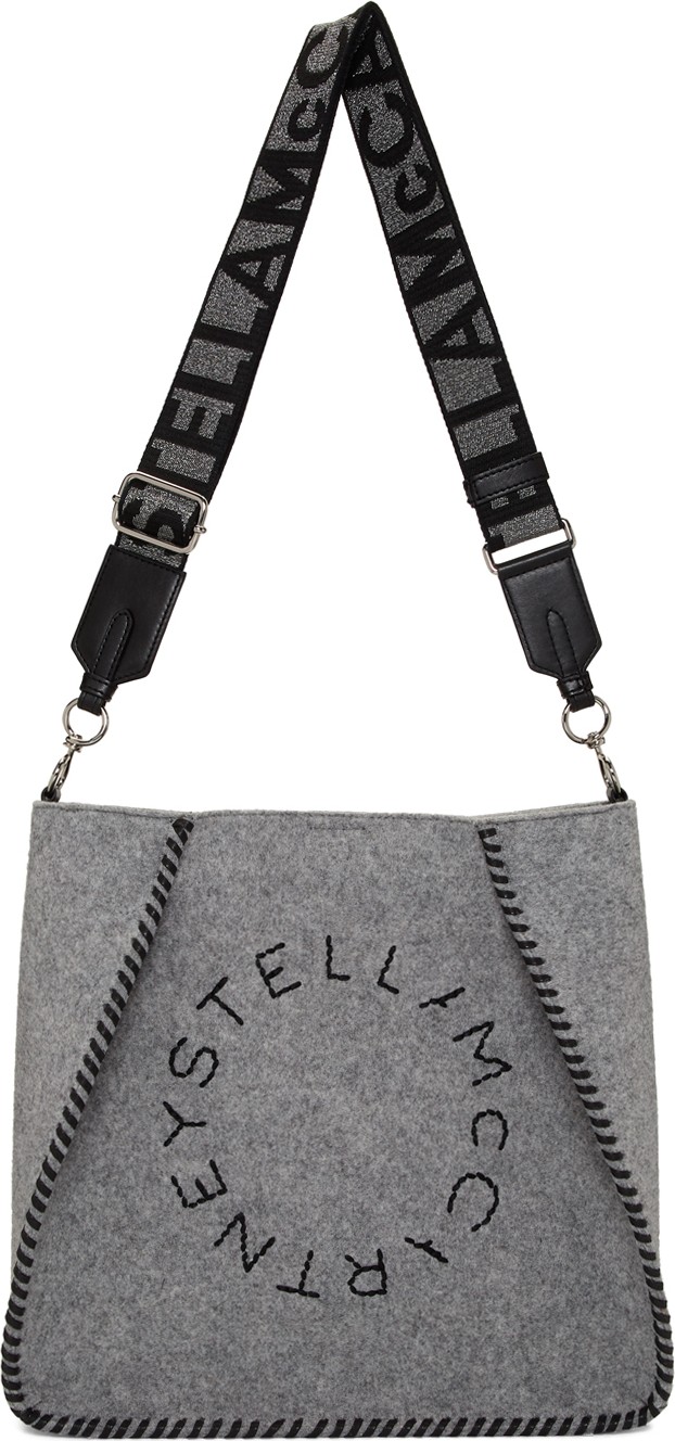 Stella McCartney Grey Mini Eco Felt Shoulder Bag