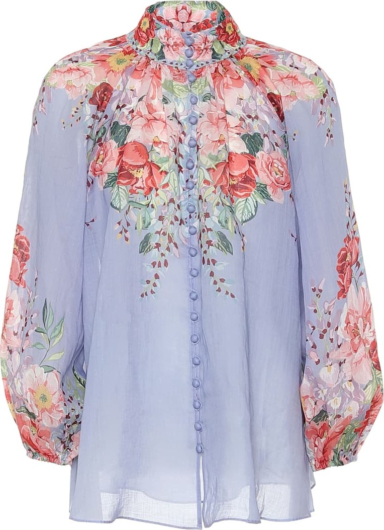 Zimmermann Bellitude floral ramie blouse