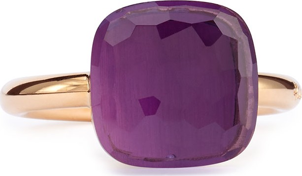 Pomellato Nudo Rose Gold & Amethyst Ring, Grande, Size 5.5