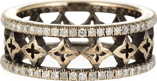 Loree Rodkin 18k White Gold Open Quatrefoil Diamond Ring