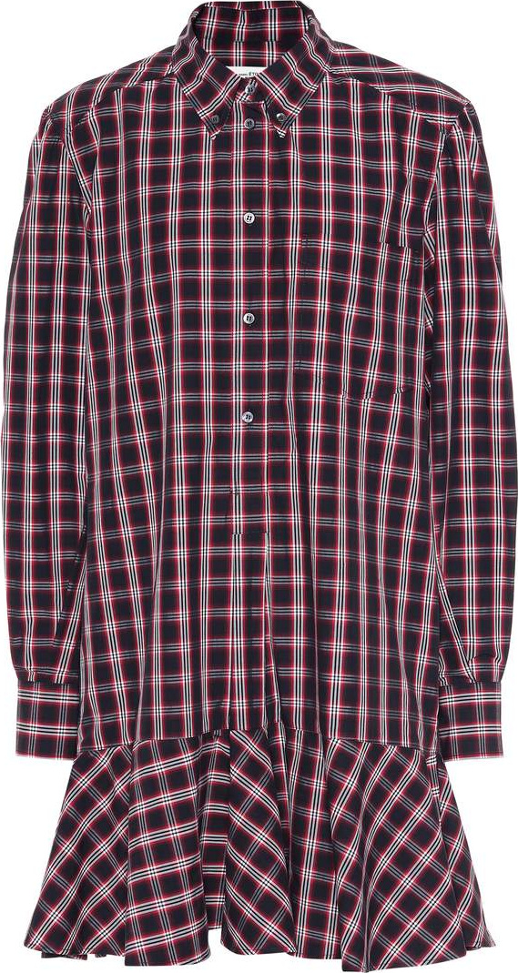 Isabel Marant Etoile Ondria plaid cotton shirt dress