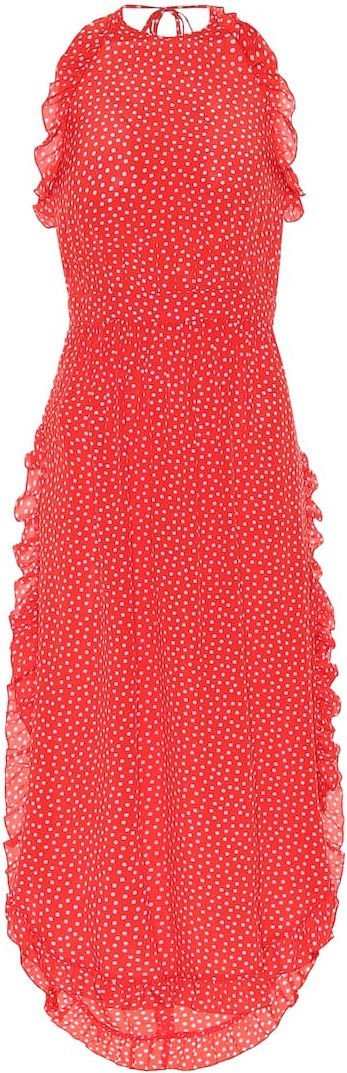 See By Chloé Polka-dot crêpe midi dress