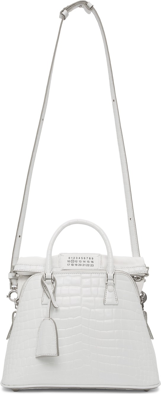 Maison Margiela White Croc Medium 5AC Bag