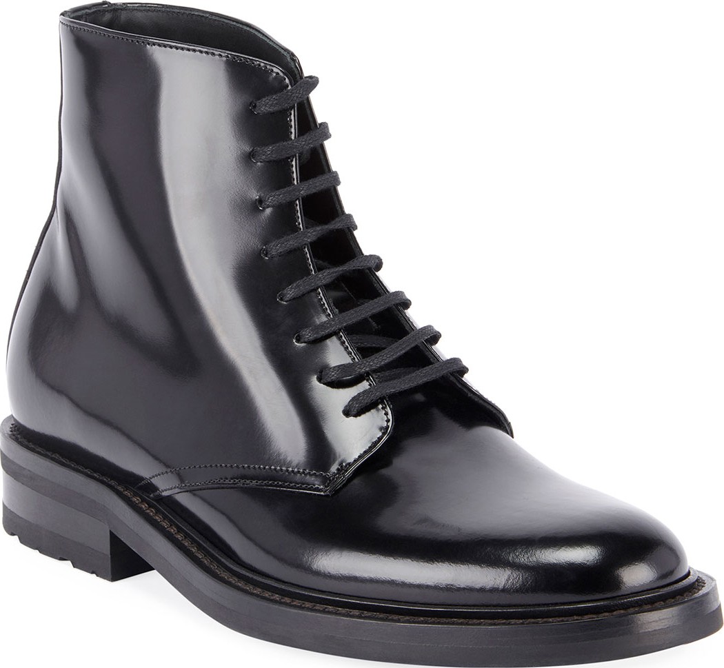 Saint Laurent Army Lace-Up Booties