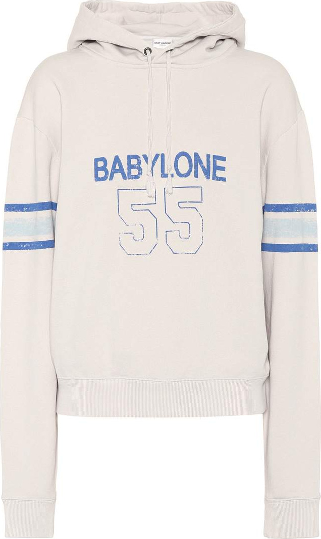 Saint Laurent Printed cotton hoodie