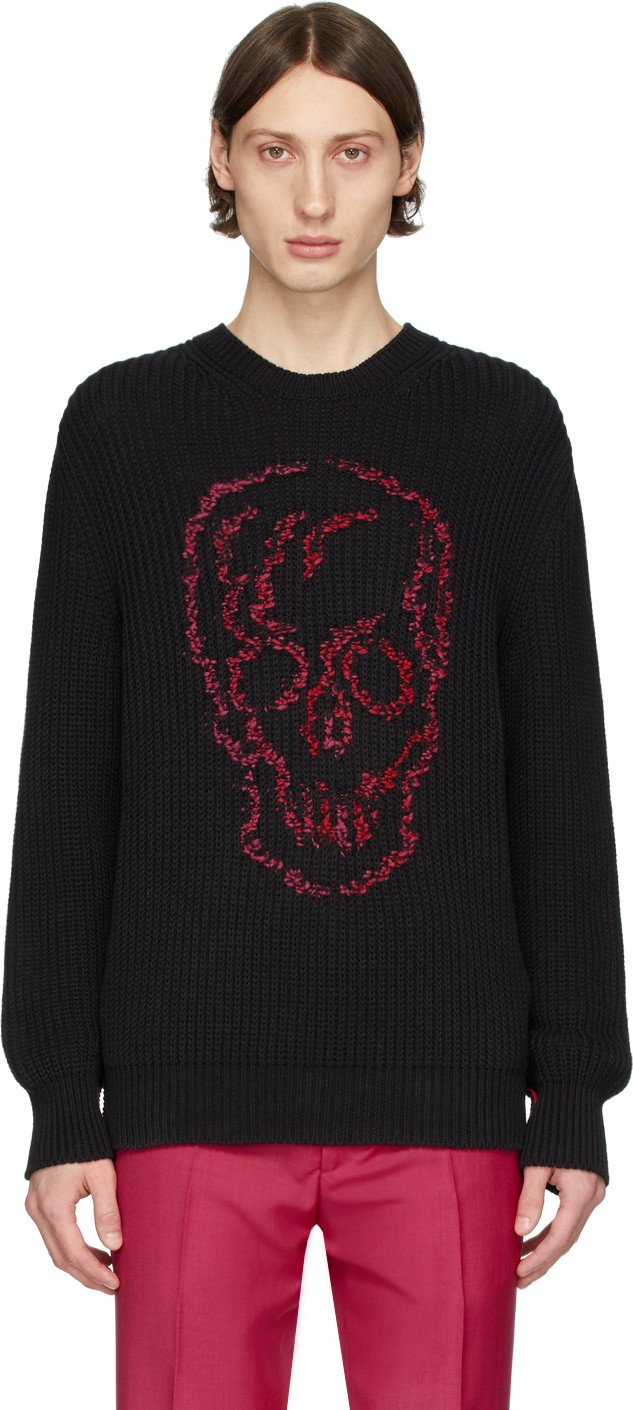 Alexander McQueen Black Skull Sweater