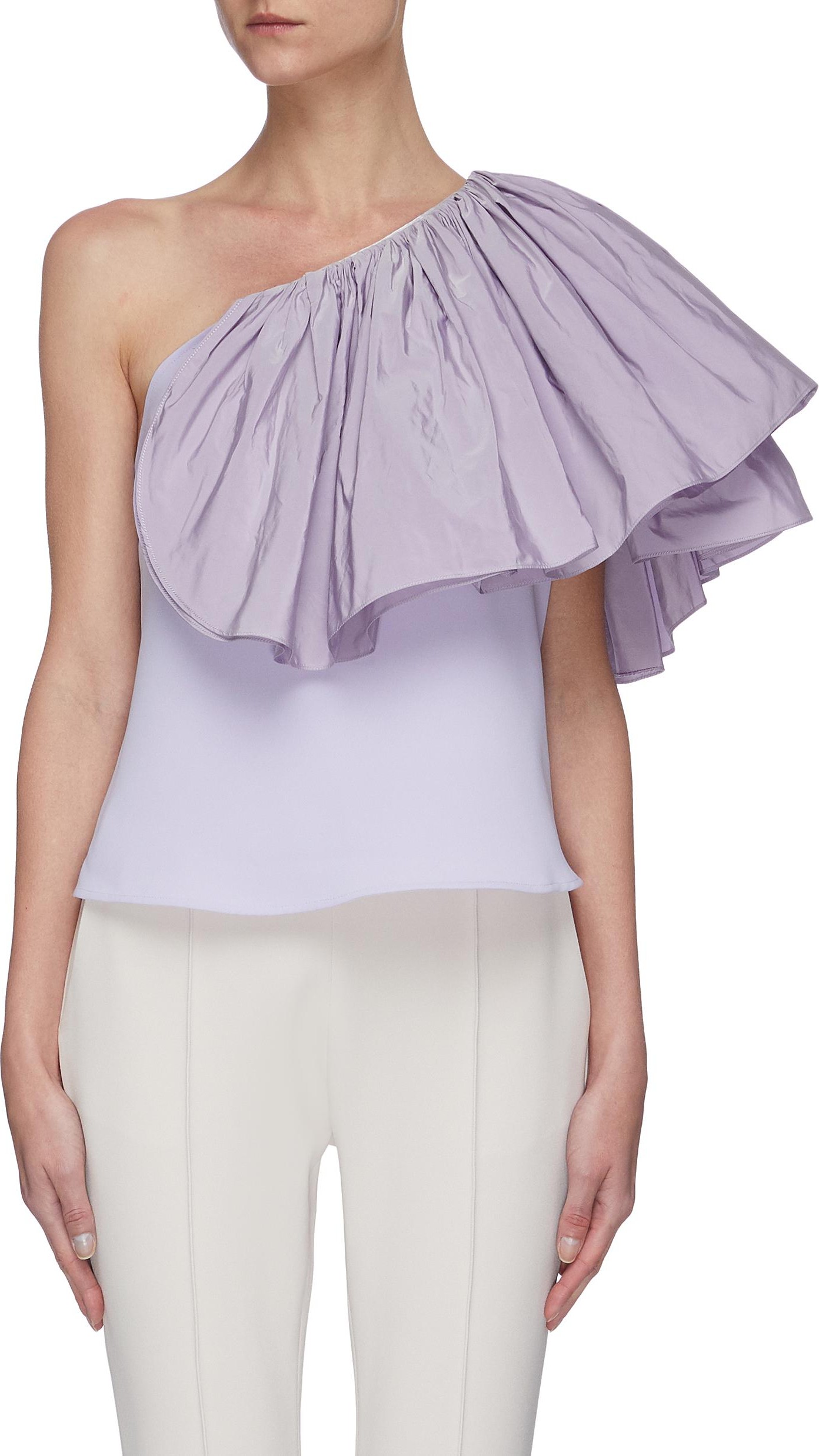 Maticevski 'Attest' One Shoulder Ruffle Top
